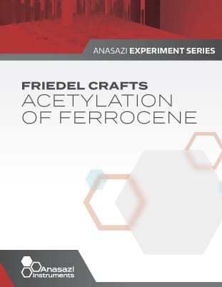 Banner showing cover page of Friedel Crafts, Acetylation of Ferrocene. Part of the Anasazi Experiment Series.  